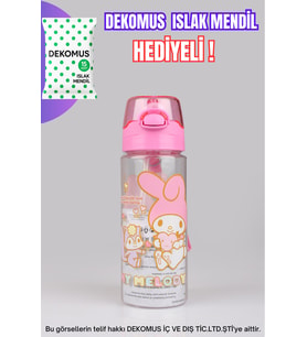 DEKOMUS İLE YENİ SEZON LİSANSLI MY MELODY 500 ML MATARA "ISLAK MENDİL HEDİYELİ" (Pembe)