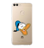 Huawei P Smart  Kamera korumalı Kapak Donald Duck Tasarımlı  Şeffaf Kılıf