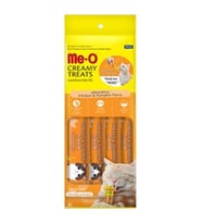 Me-O Creamy Treats Tavuk, Balkabaklı Kedi Ödül Maması 15 gr x 4 (Turuncu)