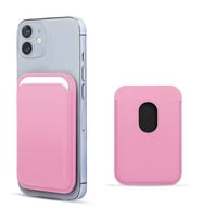 Apple iPhone 12 Mini Deri Cüzdan MagSafe Pembe