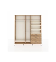 Arges Dolap 9 Raflı 3 Çekmeceli 3 Askılı 220x30x243 Çam-Aytaşı/Çam