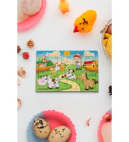 Ahşap 24'lü Yapboz Sevimli Çiftliğim Puzzle