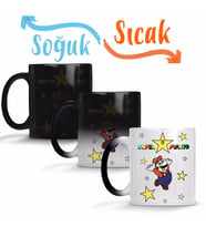Super Mario Classica FanArt Sihirli Kupa Bardak Porselen
