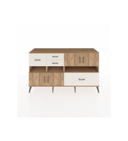 Kronos Konsol 5 Raflı 4 Çekmeceli 4 Kapaklı 176x59x99 Çam-Çam/Aytaşı