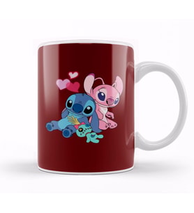 Lilo And Stitch Stitch & Angel Kupa Bardak Porselen
