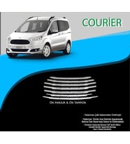 Ford Courier Uyumlu Krom Ön Panjur Krom Çıta 7 Parça (Karışık)