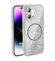 Microsonic Apple iPhone 16 Kılıf GlamGrip Luxe Gümüş (Gümüş)