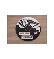 Kuaforler için Şık ve modern duvar saati no1042