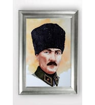 Gümüş Çerçeveli Atatürk Tablo cv771