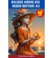 Balıkçı Anime KIZ Resim Defteri (Büyük BOY)