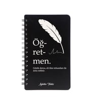 Öğretmen Tasarımlı Kişiye Özel Spiralli Ahşap Defter