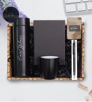 Kişiye Özel Çelik Termos & Kupa Bardak& Touch Pen Kalem & Defter, Magnet Hediye Seti