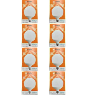 Osaka 15W (100W) 6500K (Beyaz Işık) E27 Duylu G95 Led Glop Ampul (8 Adet)