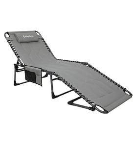 KingCamp Magnolia B20 Premium 7 Kademeli Katlanır Dolgulu Şezlong Grey (Gri)