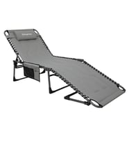 KingCamp Magnolia B20 Premium 7 Kademeli Katlanır Dolgulu Şezlong Grey (Gri)