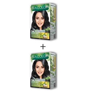 2X2 Tüp Krem Saç Boyası Seti Siyah No:1.0