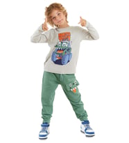 Canavar Kamyon Erkek Çocuk T-shirt Pantolon Takım