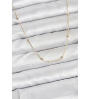 CM 14K Gold Renk Minik Top Zincirli Kadın Kolye - TJ-BKO10920