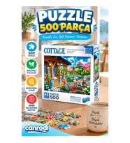 Colorful House Near The Lake 500 Parça Göl Kenarında Renkli Ev Puzzle