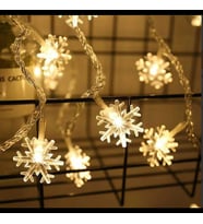 Kar Tanesi 5m 28 Led Gün Işığı Kar Tanesi 4 Cm Pilli 2 Kademeli