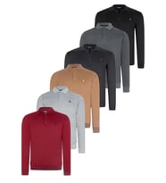 ALTILI SET V4007 DEWBERRY ERKEK SWEATSHIRT-SİYAH-LACİVERT-ANTRASİT-GRİ-BORDO-CAMEL
