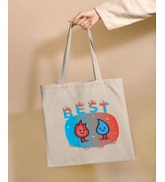 Su Ve Ateş Figürlü Best Bez Çanta