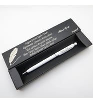 Signator® C508 Slim Ak Krom Tükenmez Kalem  İsme Özel Kalem  Hediyelik Kalem (Karışık)