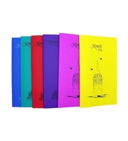Komeks Dikişli Plastik Kapak 100 Yaprak Kareli A4 Haritametod (6 Lı Paket) (Karışık)