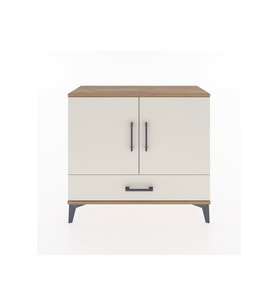 Arges Şifonyer 2 Raflı Tek Çekmeceli 2 Kapaklı 88x30x80 Çam-Aytaşı