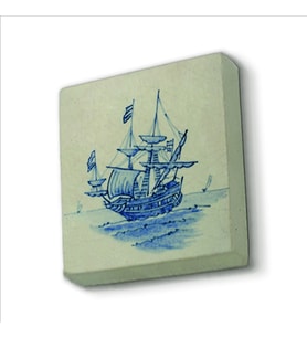 Hollanda Deseni Baskılı Doğaltaş  Magnet(KD-097)Buzdolabı Süsü