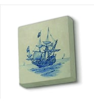 Hollanda Deseni Baskılı Doğaltaş  Magnet(KD-097)Buzdolabı Süsü