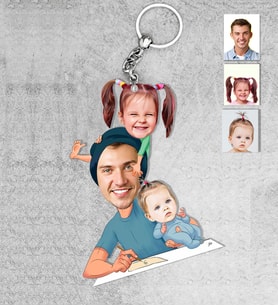 Kişiye Özel Aile Ahşap Anahtarlık-6