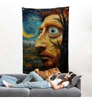 Vincent van Gogh Tarzı Portre Duvar Örtüsü-7817