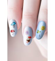 Lexroo Mevsimler Tırnak Dövmesi, Tırnak Tattoo, Nail Art, Tırnak Sticker