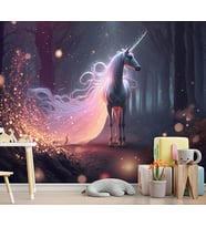 Dekoros Unicorn Tek Parça Duvar Kağıdı Çocuk Odası Poster