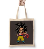 MiniGoku Super Sayajin 4 Bez Çanta Uzun Saplı