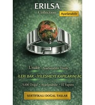 Sertifikalı Unakit Taşı Yüzük Doğal Taş Ayarlanabilir El Yapımı Şifa ve Denge Taşı (Çok Renkli)
