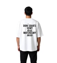 Erkek Oversize Tişört %100 Pamuk Crew Neck Kısa Kol Baskılı Fitness Mizah Antrenman Teması Günlük