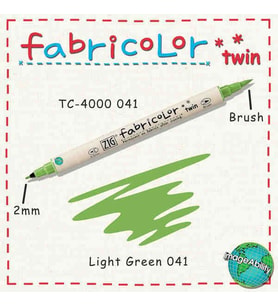 Zig Fabricolor Twin Çift Uçlu Kumaş Boyama Kalemi LIGHT GREEN 