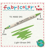 Zig Fabricolor Twin Çift Uçlu Kumaş Boyama Kalemi LIGHT GREEN 