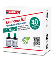 EDDİNG BT 30 TAHTA KALEM MÜREKKEBİ YEŞİL 30ml 2Lİ