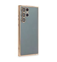 Samsung Galaxy S22 Ultra Kılıf Razer Lensli Silikon - Gold