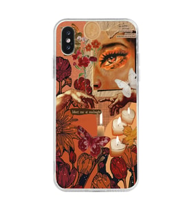 Iphone X ve XS Uyumlu Eller Tablosu Aesthetic Tasarımlı Şeffaf Telefon Kılıfı