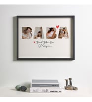 Baba Yazılı Fotoğraf Özelleştirmeli Yapışkanlı Çerçeve 30 x 40 cm (Çok Renkli)