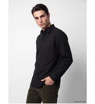 LC WAIKIKI Siyah Regular Fit Gabardin Erkek Gömlek