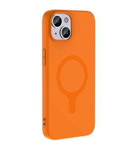iPhone 14 / İphone 13 Kılıf M-Safe Şarj Özellikli Aris Silikon Kapak Turuncu