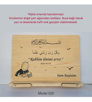 Münzevi Masaüstü Ahşap Rahle/Tablet/Kitap Tutucu-Model020