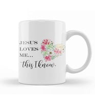 Jesus Loves Me This i Know Kupa Bardak Porselen