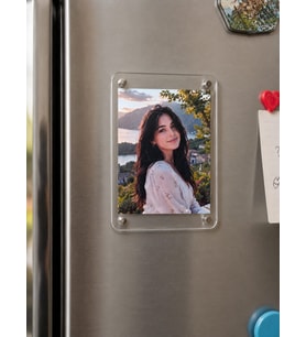 5 Adet Fotoğraf Baskısı Dahil 6 × 9 Cm Şeffaf Pleksi Fotoğraf Magneti