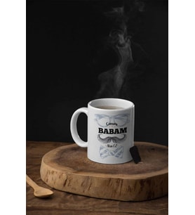 Babalar Gününe Özel Baskılı Kupa Bardaklar 8. Model (Beyaz)